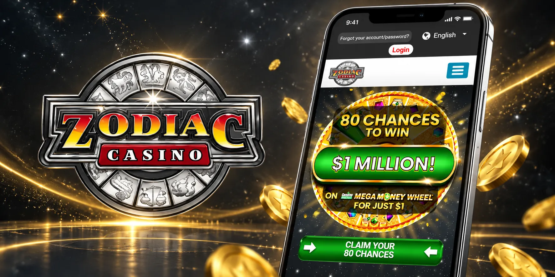 Zodiac Casino App Screenshot